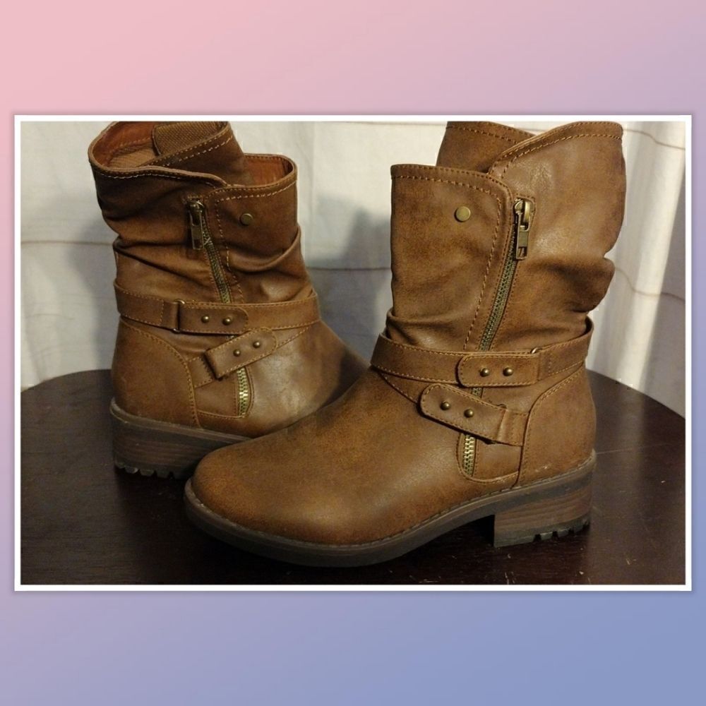 Forever Above The Ankle Zipper/Prong Closure Casual Comfort Boots Size 7